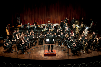 Estudiants de l’Escola Superior de Música de Catalunya en un concert a l’Auditori de Barcelona.