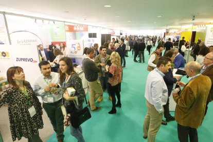 Una aturada de la jornada d’ahir de Porciforum a la Llotja de Lleida.