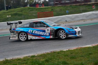 El leridano Joan Caballer, en el Open Slalom Drift de Montmeló