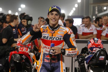 Marc celebra el segon lloc aconseguit ahir en una sessió dominada per Zarco.