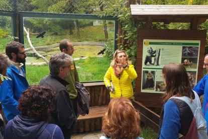 La delegación catalana visitando el Parque Nacional de Abruzos.