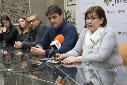 Perelló durant la roda de premsa que van oferir ahir.