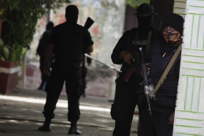 Imagen de fuerzas policiales nicaraguenses en Managua.