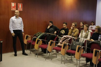 Manel Plana en un moment de la jornada d’ahir.