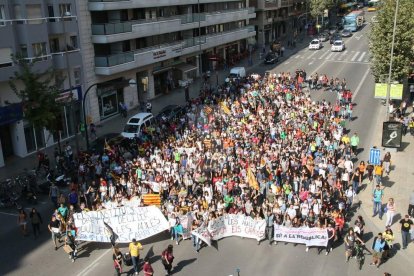 Manifestació d'estudiants aquest dijous a Lleida