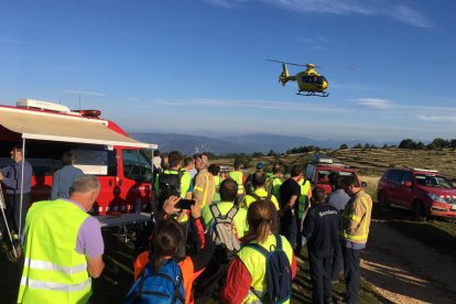 Voluntaris ahir al dispositiu de recerca del boletaire perdut entre l’Alt Urgell i el Solsonès.