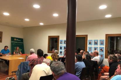 El acto organizado anoche por Unió de Pagesos en Vilaller.