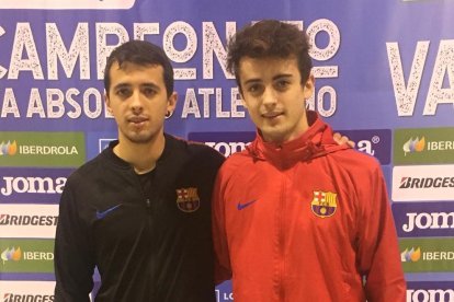 Gerard y Aleix Porras, ayer en Valencia.