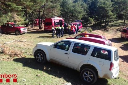 Imagen del operativo de búsqueda de un ‘boletaire’ perdido el pasado año en Guixers. 