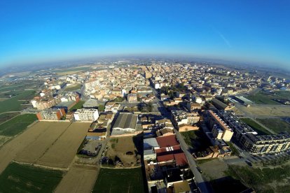 Una vista aèria d'Alcarràs.