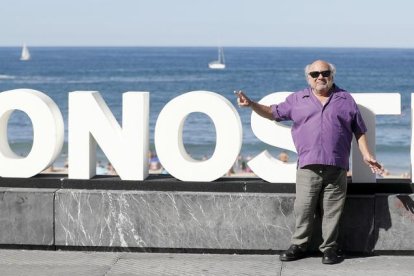 Danny DeVito, ayer en San Sebastián horas antes de la gala.