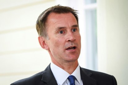 El ministro inglés, Jeremy Hunt.