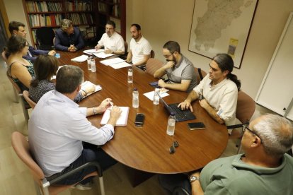 Imagen de la reunión de ayer del Consorci de Residus. 