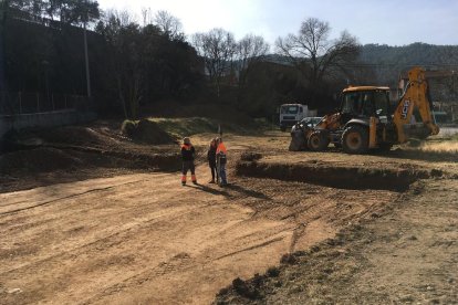 Moviments de terres per a la construcció de l’ajuntament.