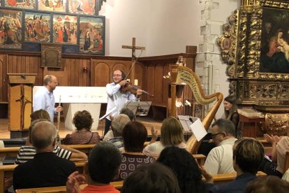 El trio Terzettino Ensemble, divendres a Sant Miquèu de Vielha.