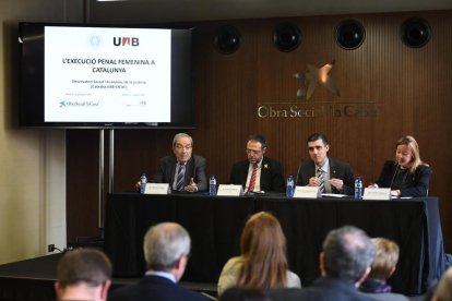 Un moment de la presentació de l’estudi ahir a Barcelona.