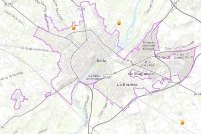 Plànol interactiu per consultar les fogueres de Sant Joan a Lleida