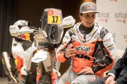 Laia Sanz, en una imatge recent, va sortir ahir cap a Lima per disputar el novè Dakar.