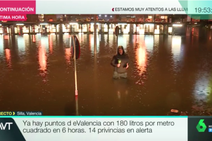 Javier Borràs, en pleno directo.