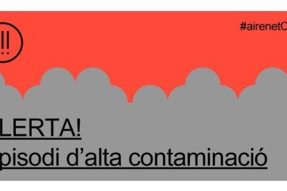 Alerta per episodi d'alta contaminació a tot Catalunya