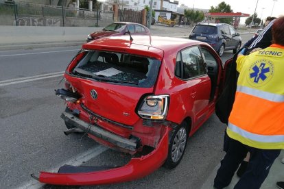 Un dels vehicles accidentats.