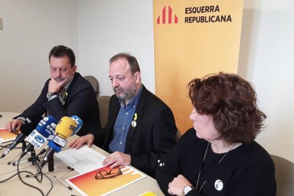 La roda de premsa d'ERC.