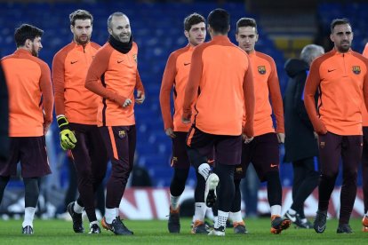 L’equip es va entrenar ahir a l’escenari del partit on Iniesta va triomfar amb el seu gol el 2009.