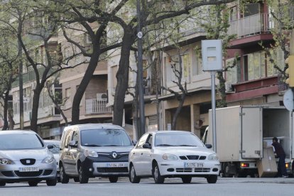 Uno de los radares instalado en la ciudad de Lleida.