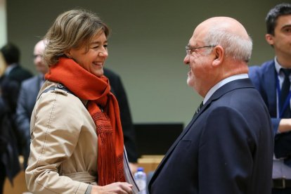 Tejerina conversa amb el seu homòleg portuguès a Brussel·les.