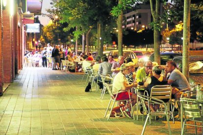 Imatge d’arxiu de la terrassa d’un bar a Pardinyes.