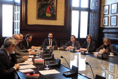 La reunió de la Mesa del Parlament d'aquest dimarts.