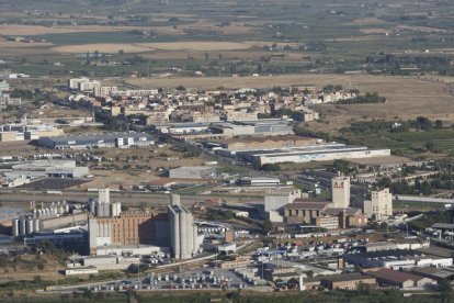 Imagen aérea del polígono industrial El Segre de Lleida.