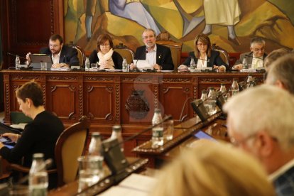 Un moment del ple de la Diputació de Lleida d'aquest divendres, 20 d'abril.