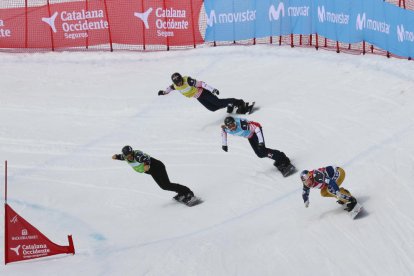 Una de les proves eliminatòries disputades ahir a la Copa del Món de Baqueira-Beret.