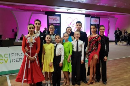 Representantes del Didance Club Lleida que fueron a Benidorm.