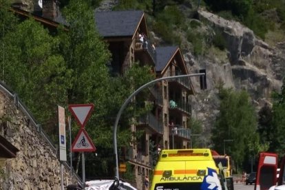 El accidente se produjo ayer al mediodía.