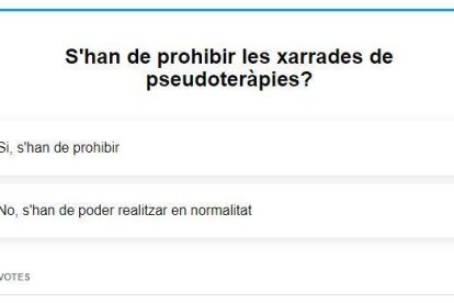 ENQUESTA: S'han de prohibir les xarrades de pseudoteràpies?