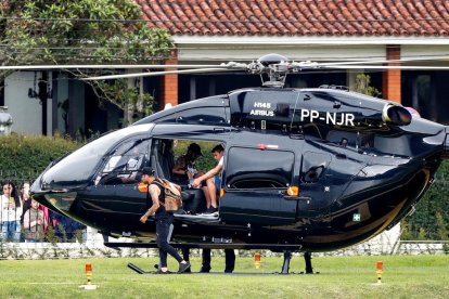 El futbolista, ahir a l’arribada a l’entrenament de la selecció.