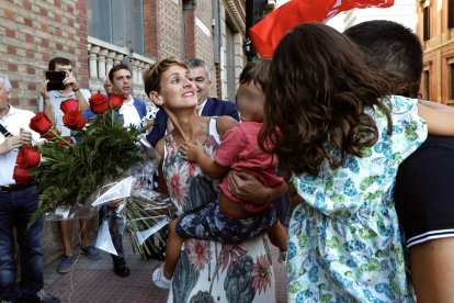 La socialista María Chivite fue elegida ayer como nueva presidenta de Navarra.