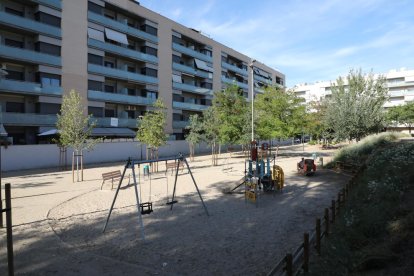 Imatge de la plaça Turó de Gardeny, que s’inaugurarà divendres per segona vegada.