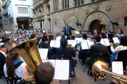 Concierto de la Diada a cargo de la Banda de Lleida hace dos años.