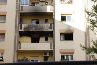 El pis del carrer Riu Francolí de Lleida que va patir el doble incendi.