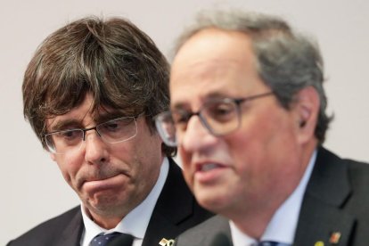 Torra i Puigdemont aquest dimecres a Brussel·les.