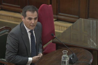 José Antonio Nieto, ayer durante su intervención como testigo en el juicio.