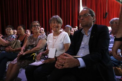 El president de la Generalitat, Quim Torra, en un moment de les jornades sobre desobediència civil.