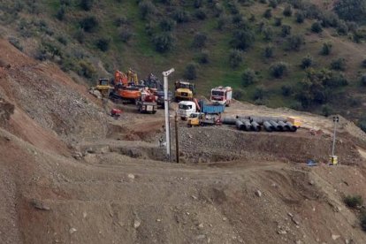 Las tareas de rescate realizadas en el pozo donde cayó Julen.