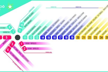 Les samarretes oficials de la pròxima Diada, de color blau turquesa.