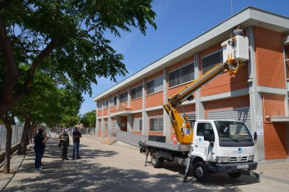 Los Agentes Rurales inspeccionan la colonia de murciélagos.