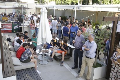 Un momento de la fiesta de clausura de la temporada que celebró ayer el Força Lleida.   