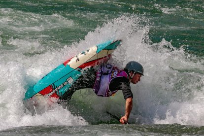 Quim Fontané, ayer durante la actuación en las semifinales, que le valió la mejor puntuación, aunque en la final se colgó la medalla de plata.